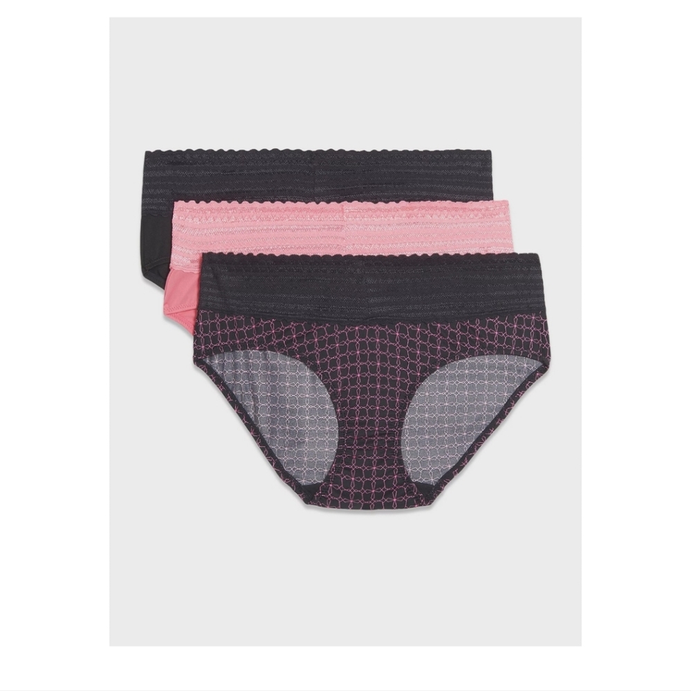 Blissful Benefits by Warner's® Women's No Muffin Top w/ Lace Hipster, 3-Pack